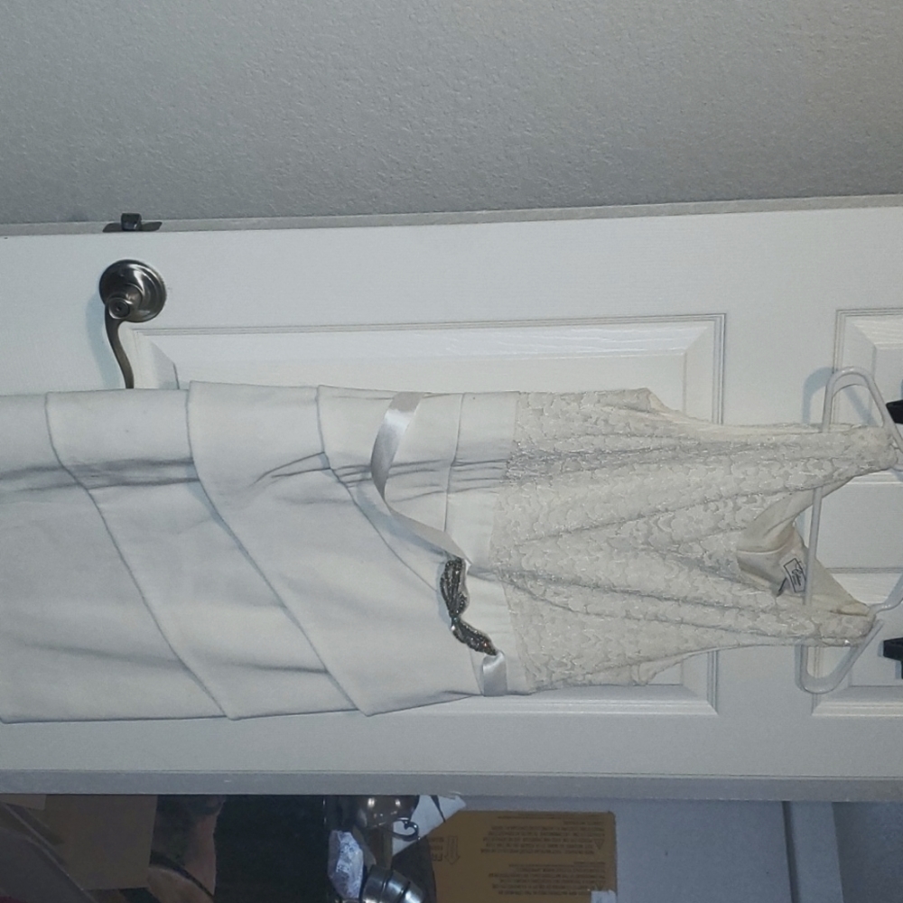 White short length layered dress!!
